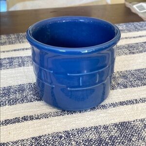 Longaberger Blue Pottery Crock